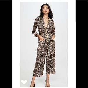 LE SUPERBE BEATNIK LEOPARD CROPPED JUMPSUIT SIZE 10 NEW WITH TAGS